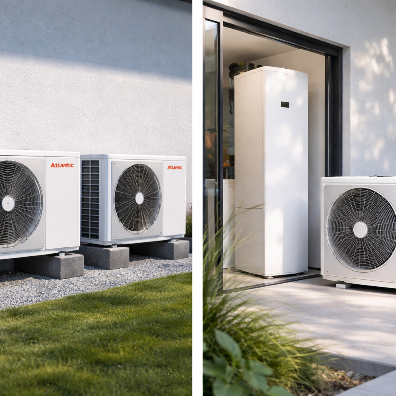 Pompes à chaleur Atlantic modernes et élégantes